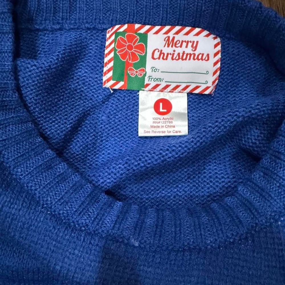 Blue Christmas sweater - Picture 4 of 5